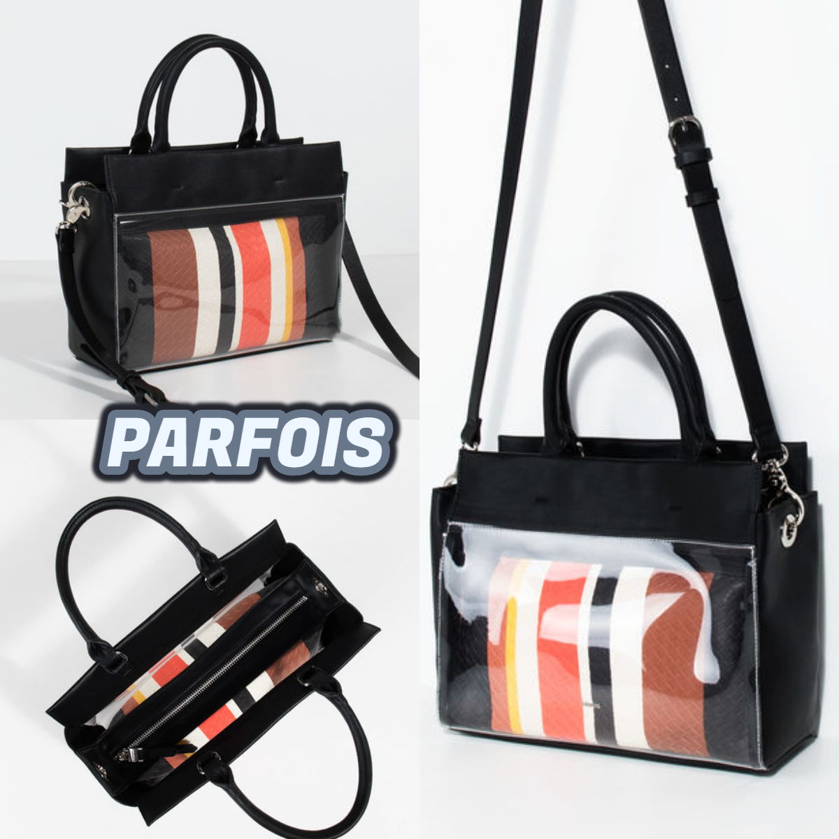ポルトガルParfois★モダンに決めるおしゃれバック ポーチ付2WAY