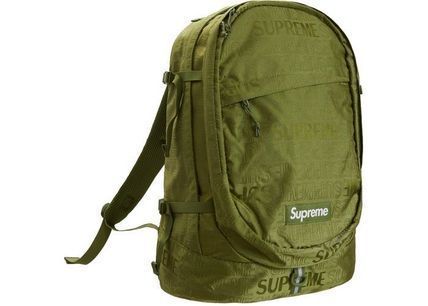 Supreme Backpacks Unisex Street Style Bag in Bag Plain Logo Backpacks 2