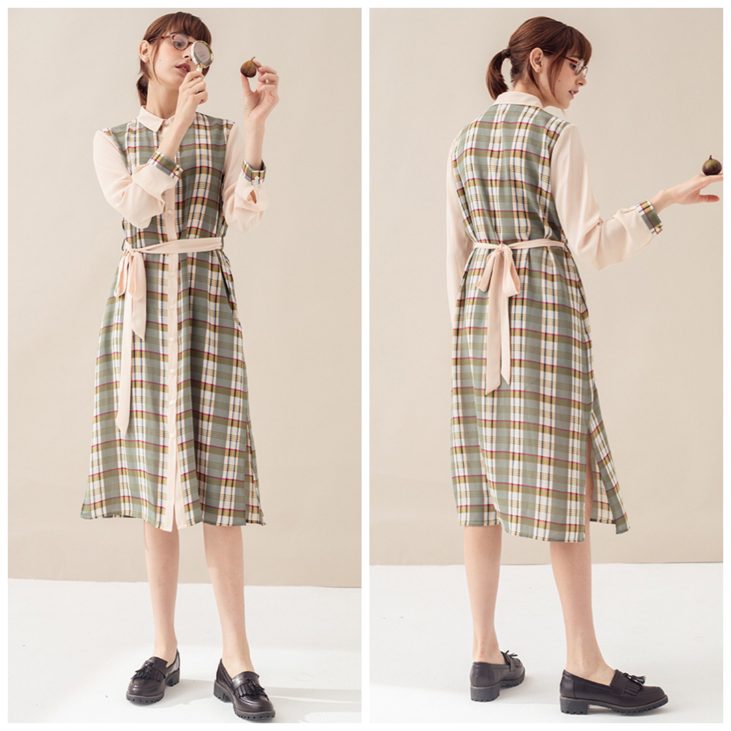 Taylor愛用ブランド♪Fig Shirt Dress*チェックシャツワンピース