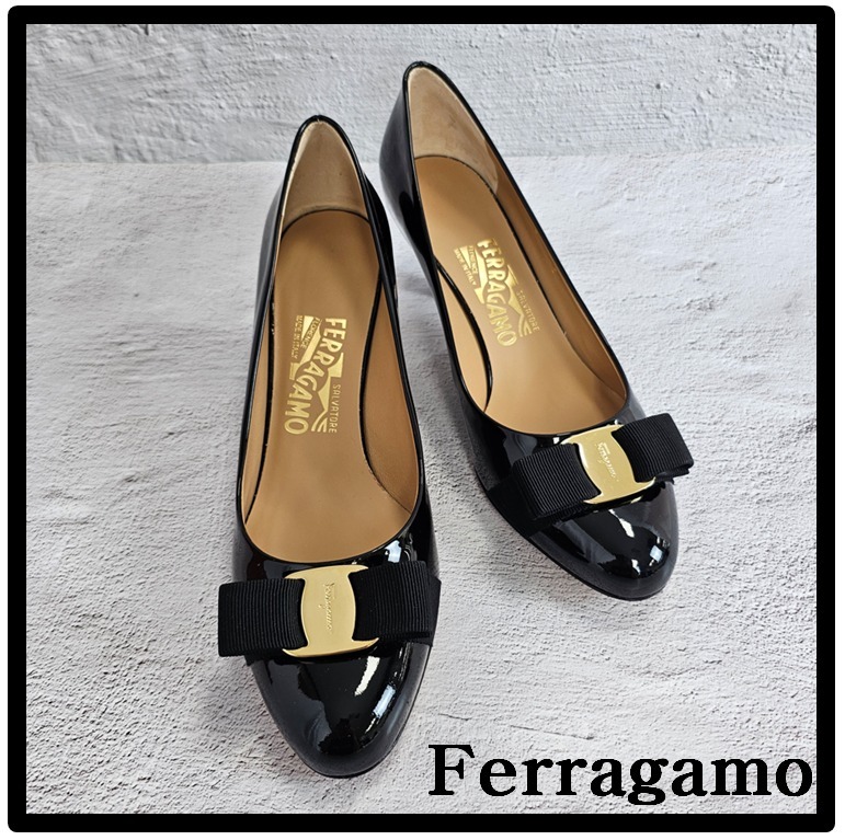 ★関税込★Ferragamo★フェラガモ★CARLA 55 NERO★