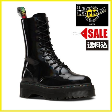 Dr.Martens ロングブーツ ★ドクターマーチン JADON HI RAINBOW PATENT ブーツ