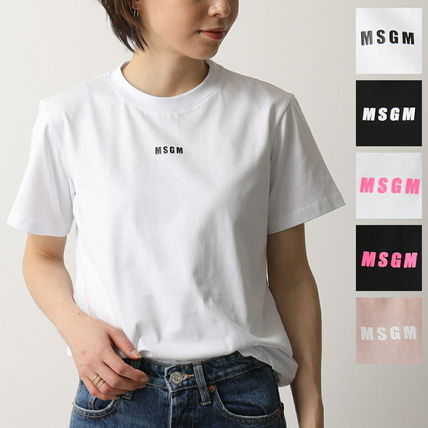 MSGM Tシャツ・カットソー MSGM MDM100 半袖 Tシャツ カットソー 丸首 ちびロゴ