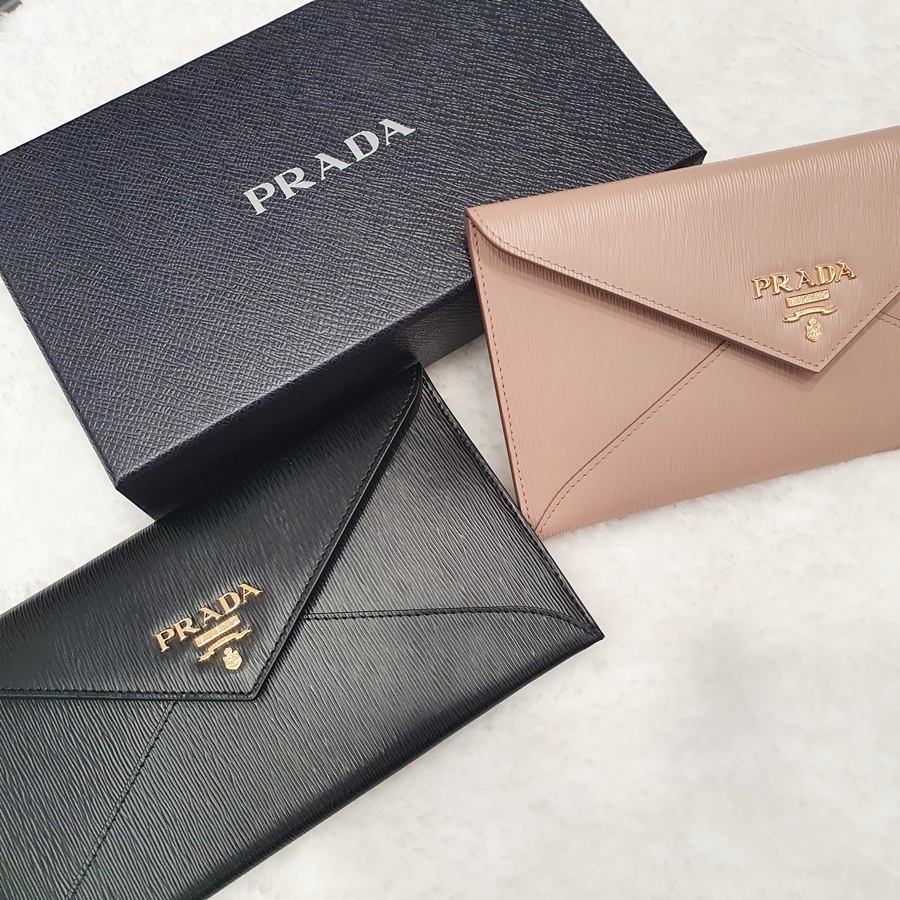 プラダ PRADA エンベロープ 長財布 1MF175 スリムレター 封筒 ...