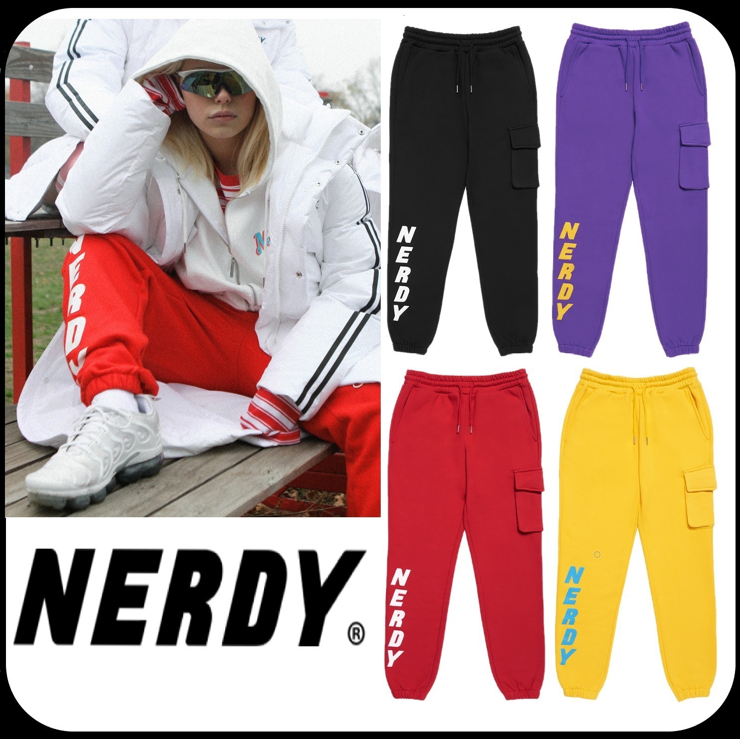 【NERDY】韓国大人気 Brushed Jogger Pants