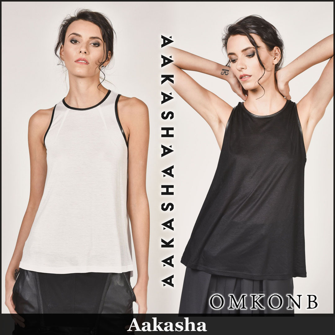 国内外の人気が集結 【国内発送・関税込】Aakasha レザーネックラインタンクトップ タンクトップ 国内外の人気が集結 【国内発送・関税込】Aakasha レザーネックラインタンクトップ タンクトップ