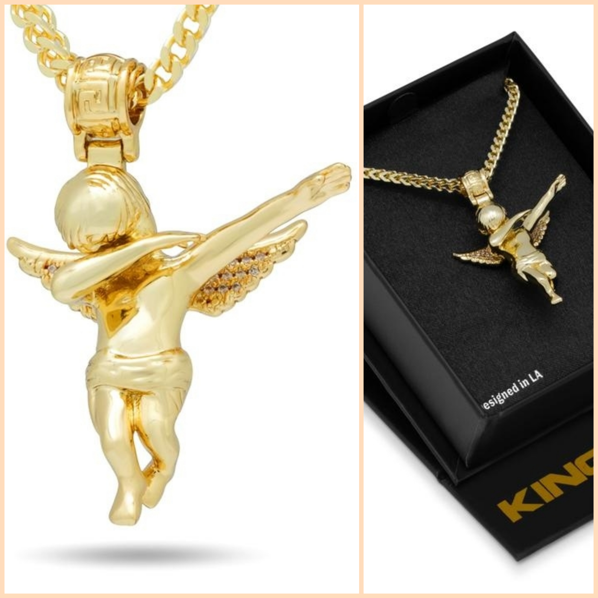 送料関税込【King Ice】The Dabbing Angel ネックレス☆国内発送