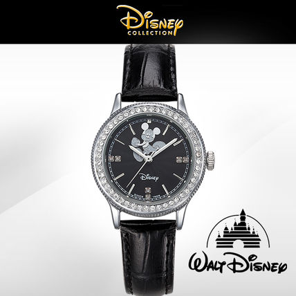 Disney Analog Casual Style Unisex Leather Analog Watches