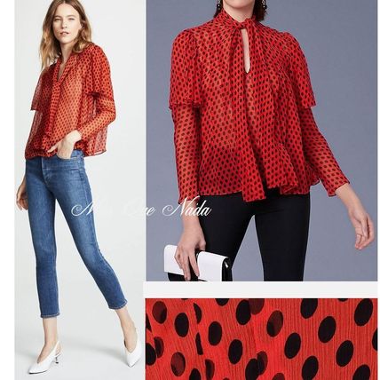 DIANE von FURSTENBERG ブラウス・シャツ セール！国内入荷済み♪　DVF　シルクシフォン　Tie Neck Blouse