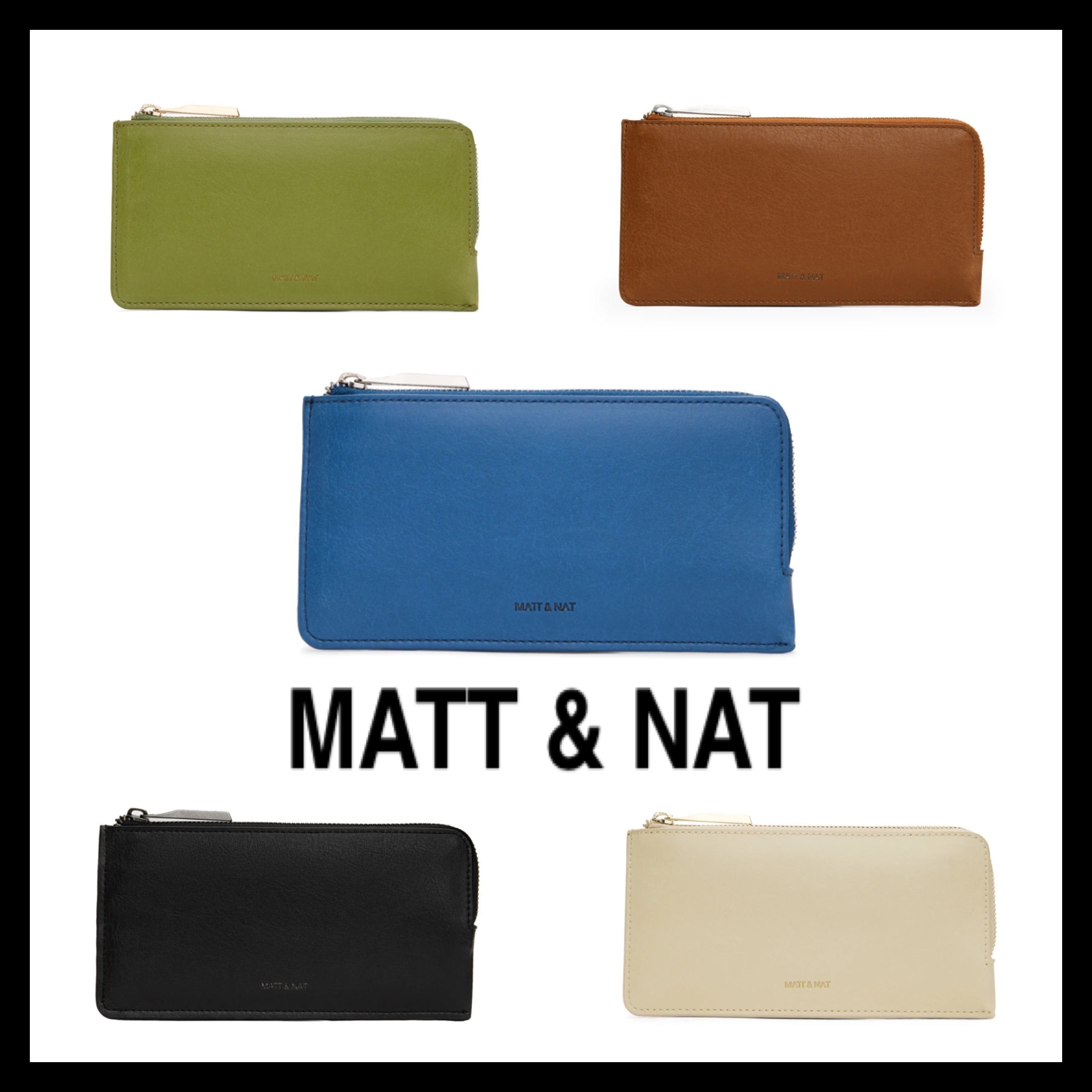 新作【MATT&NAT】ベーガン★SEVA★ラウンドジップ長財布6色