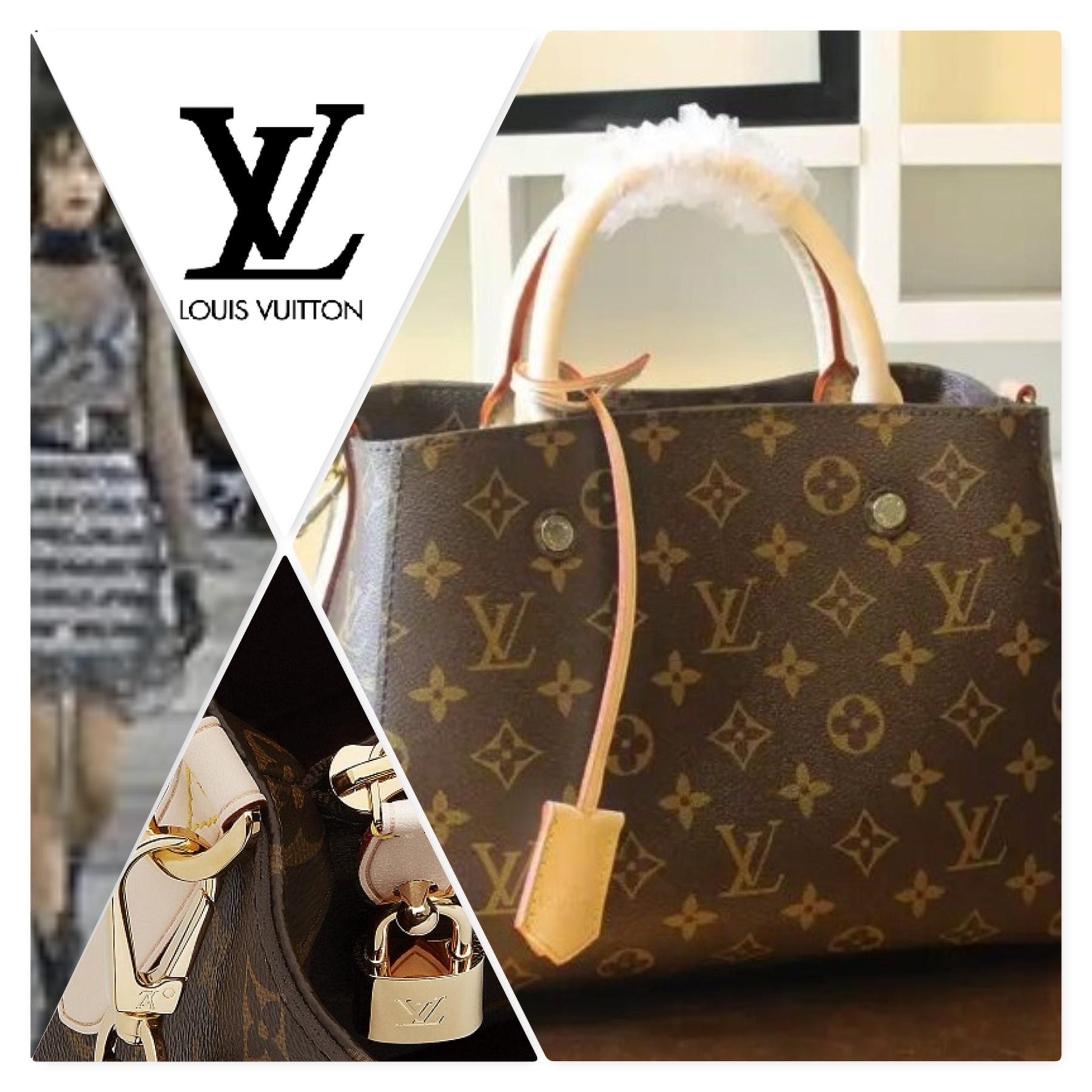 Louis Vuitton MontaigneBB Womens handbag M41055 Cloth ref.209526 - Joli  Closet