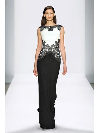 即発セール☆TADASHI SHOJI フェザー刺繍ロングガウン☆黒 (TADASHI 即発セール☆TADASHI SHOJI フェザー刺繍ロングガウン☆黒 (TADASHI