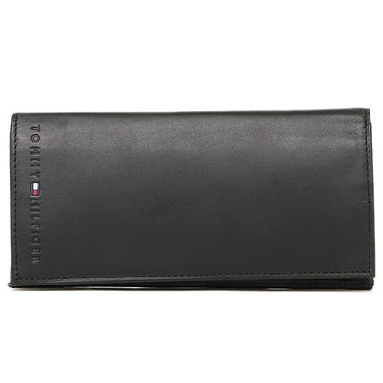 Tommy Hilfiger Long Wallets Unisex Plain Folding Wallet Long Wallets