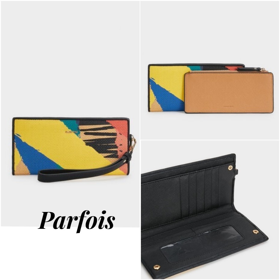 ポルトガルParfois★ラフィア風長財布 お洒落&アートフル