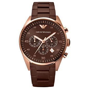 特価 EMPORIO ARMANI Sport Chronograph Brown Dial Men's腕時計