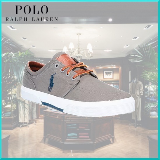 限定☆Polo Ralph Lauren メンズ Faxon ロゴ スニーカー