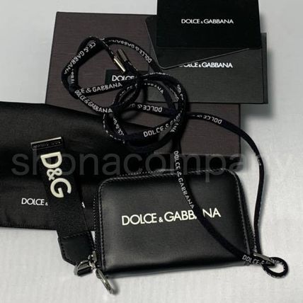 Dolce & Gabbana コインケース・小銭入れ 【関税込】DOLCE & GABBANA●ロゴ ストラップ付き コインケース