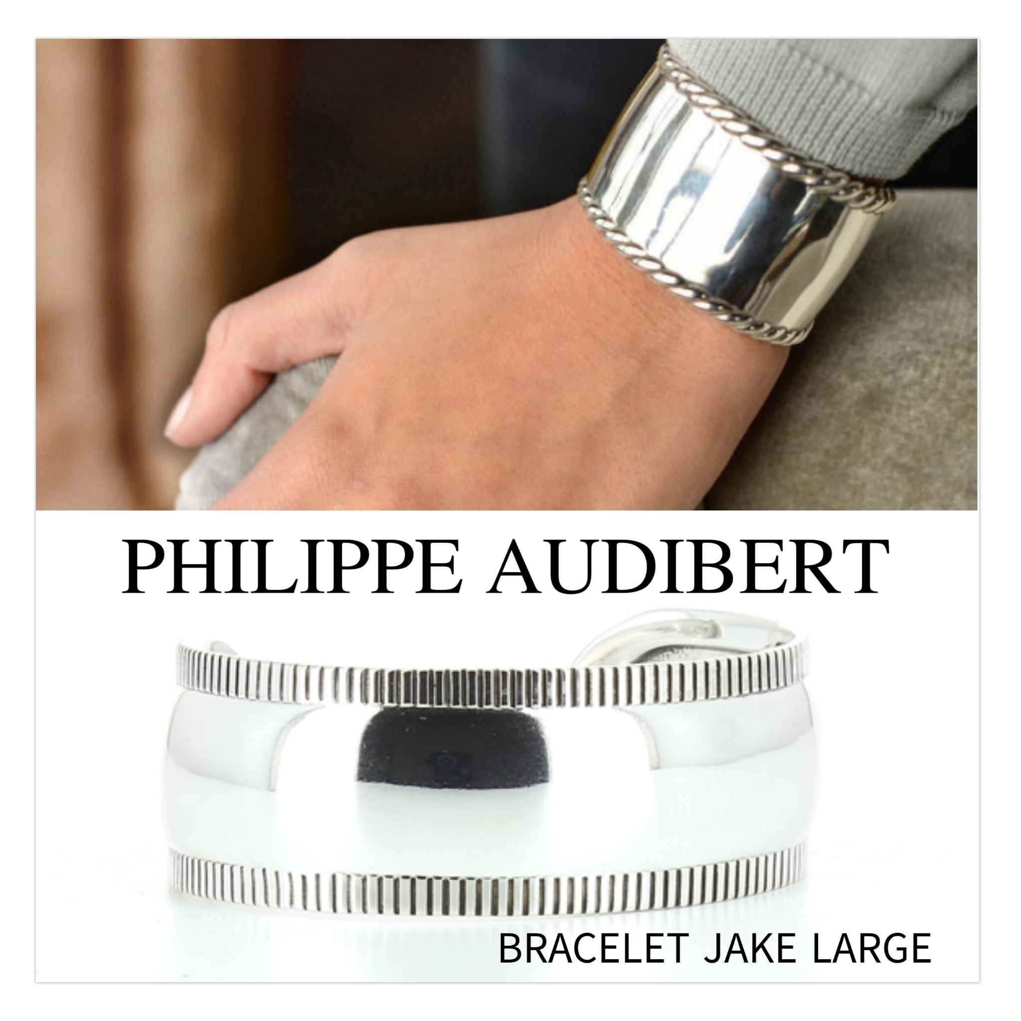 送料税込【Philippe Audibert】BRACELET JAKE LARGE☆ﾌﾞﾚｽﾚｯﾄ