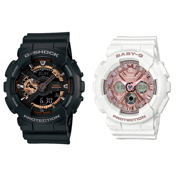 正規 G-SHOCK BABY-G ペア アナデジ GA-110RG-1AJFBA-130-7A1JF