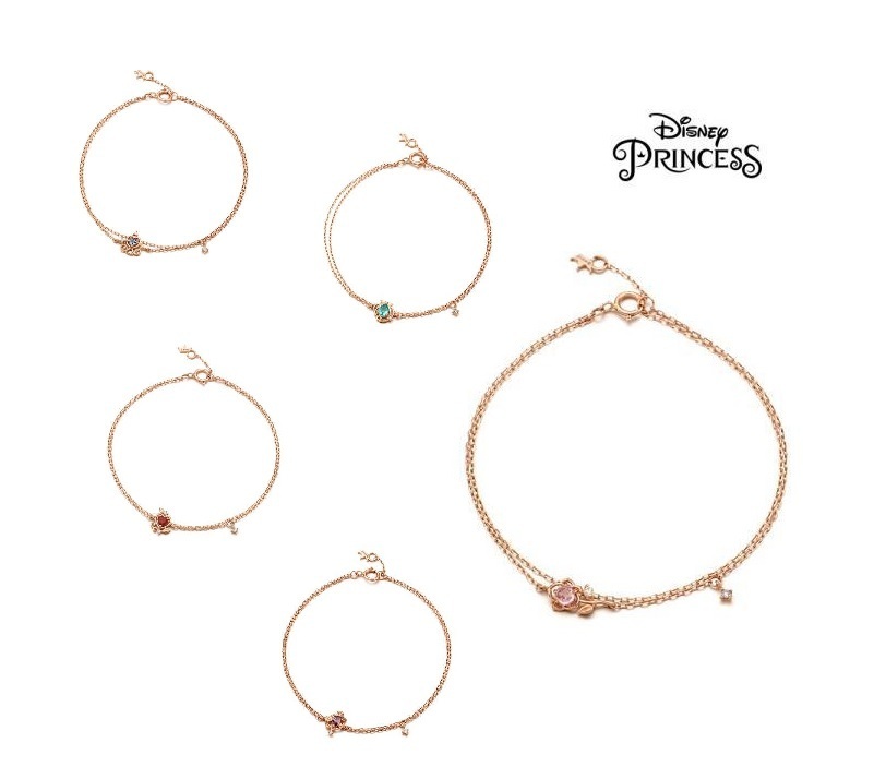 Disneyプリンセス Lloydコラボ プリンセスブレスレット 全5種 ブレスレット 色 サイズを選択 Pink Gold 画像カラー Yellow Cirila Mx