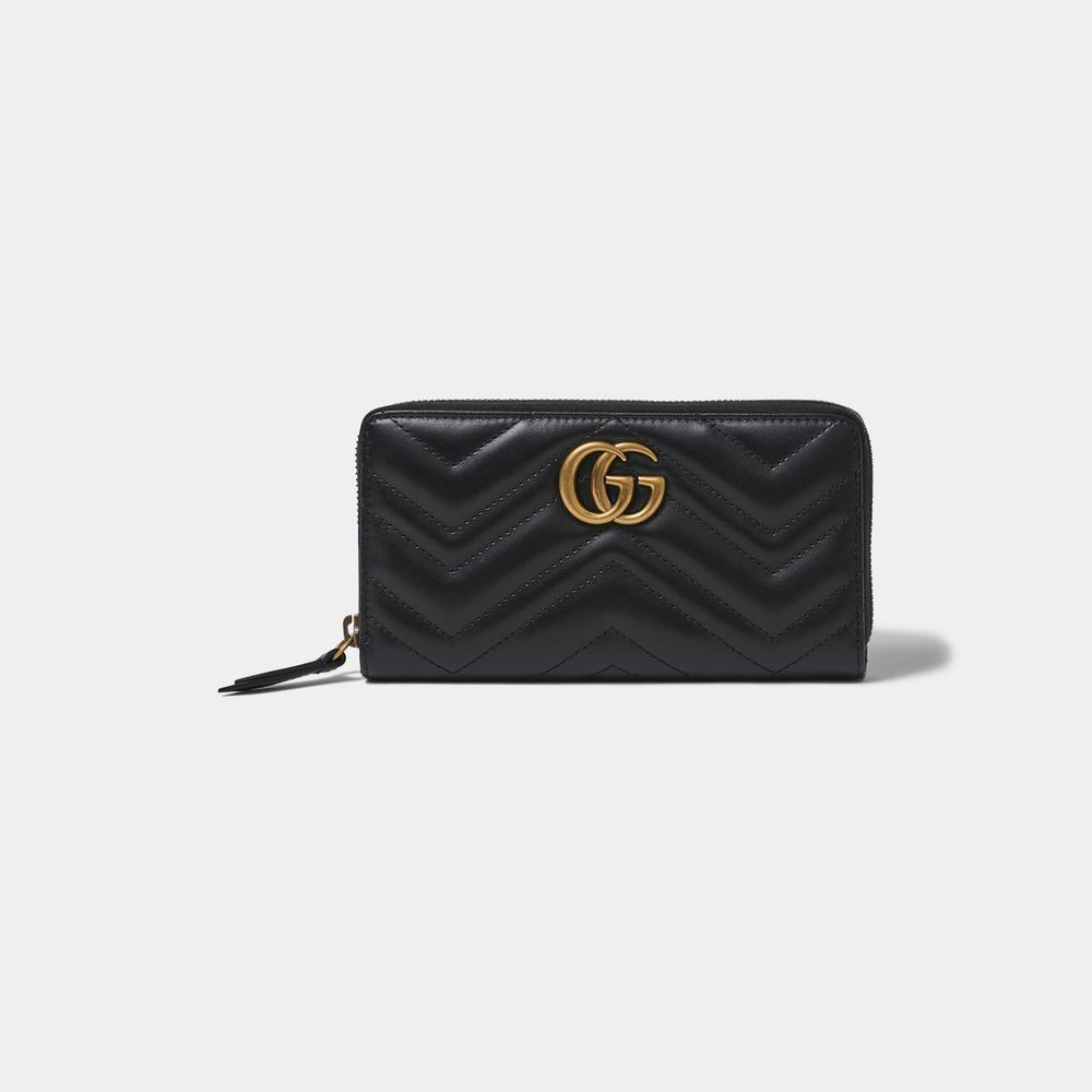 2019年新作 GUCCI  GG MARMONT   ファスナー長財布 BLACK