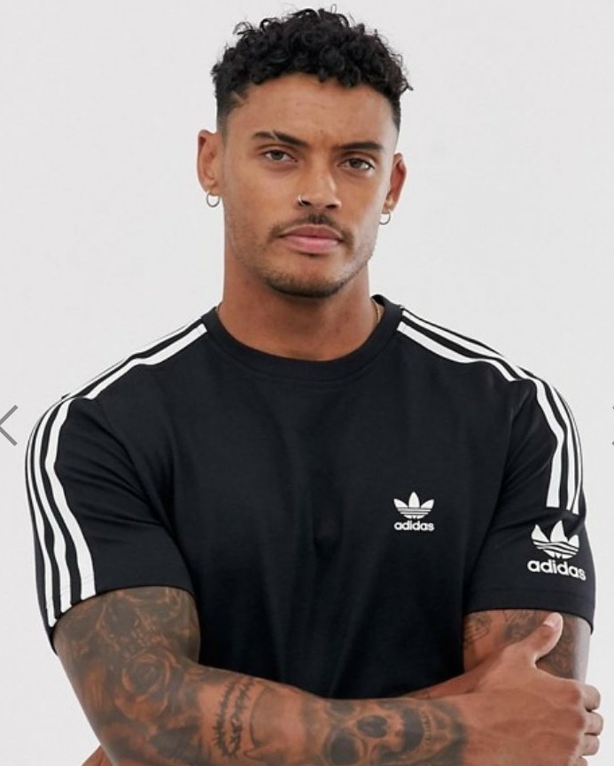 adidas Tシャツ・カットソー adidas Originals ストライプトレフォイルロゴ 半袖Tシャツ(2)