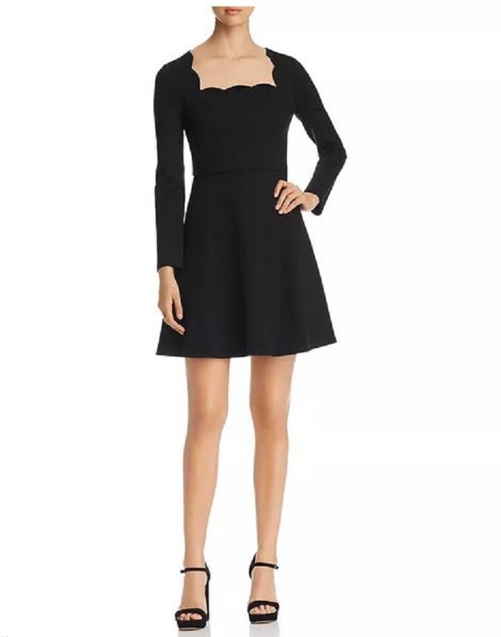 即発★KATE SPADE★素敵なスカロップ Ponte A-LINEワンピース