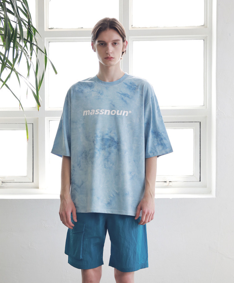 ☆MASSNOUN☆ Tシャツ SL LOGO TIE-DYE OVERSIZED (MASSNOUN/T