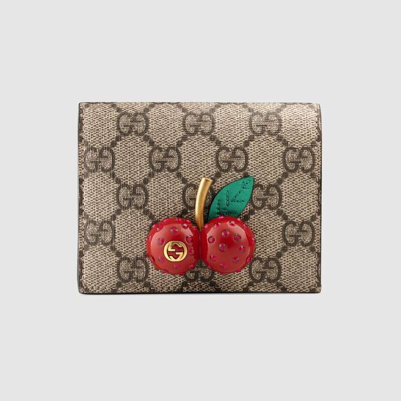 【Gucci】チェリー付きGGスプリーム ミニ財布 (GUCCI/折りたたみ ...