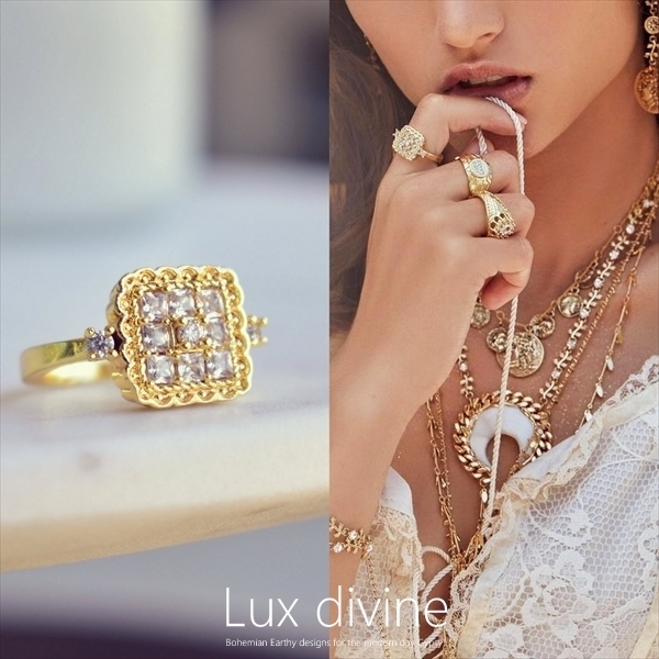 ALEXANDRA ステイトメント ゴールド リング ★Luxdivine★