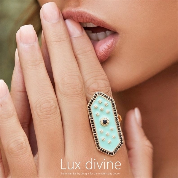 ELOISE Lagoon Green ステイトメント リング ★Luxdivine★