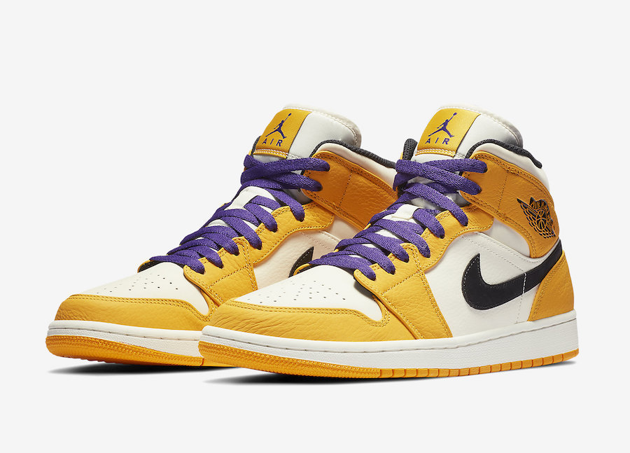 NIKE Air Jordan 1 Mid SE \"Lakers\" Gold SS 19 送料無料