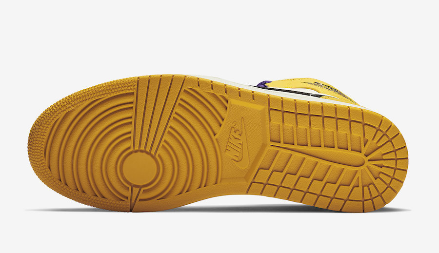 NIKE Air Jordan 1 Mid SE \"Lakers\" Gold SS 19 送料無料