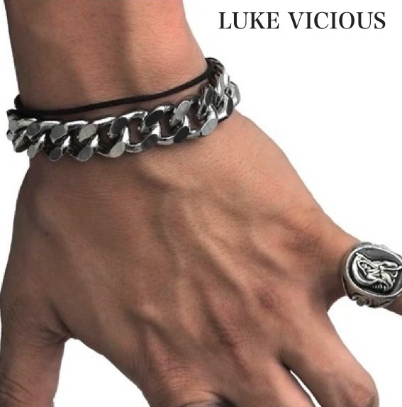 US発！ブレスレット BIG ASS FLAT LINK CUBAN【LUKE VICIOUS】
