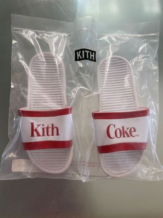 KITH NYC Shower Sandals Unisex Street Style Collaboration Leather Shower Shoes Logo