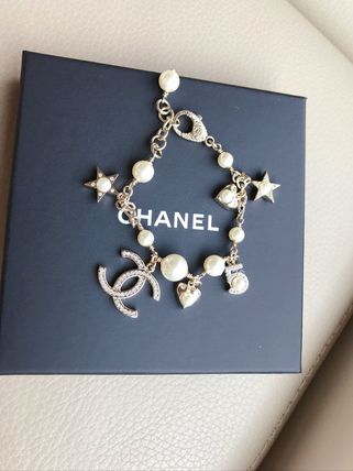 CHANEL Bracelets Costume Jewelry Blended Fabrics Party Style Bracelets