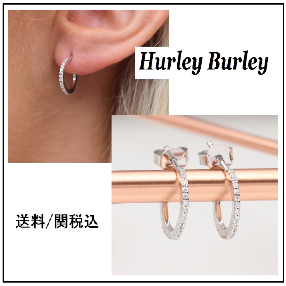 【HURLEY BURLEY】ジルコニア クリスタル ミニフープ ピアス ♪