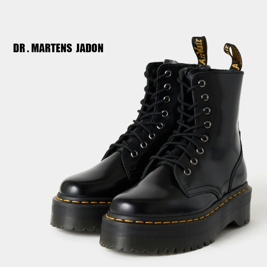 Dr Martens★JADON 8EYE BOOT★厚底★ジッパー★ブラック