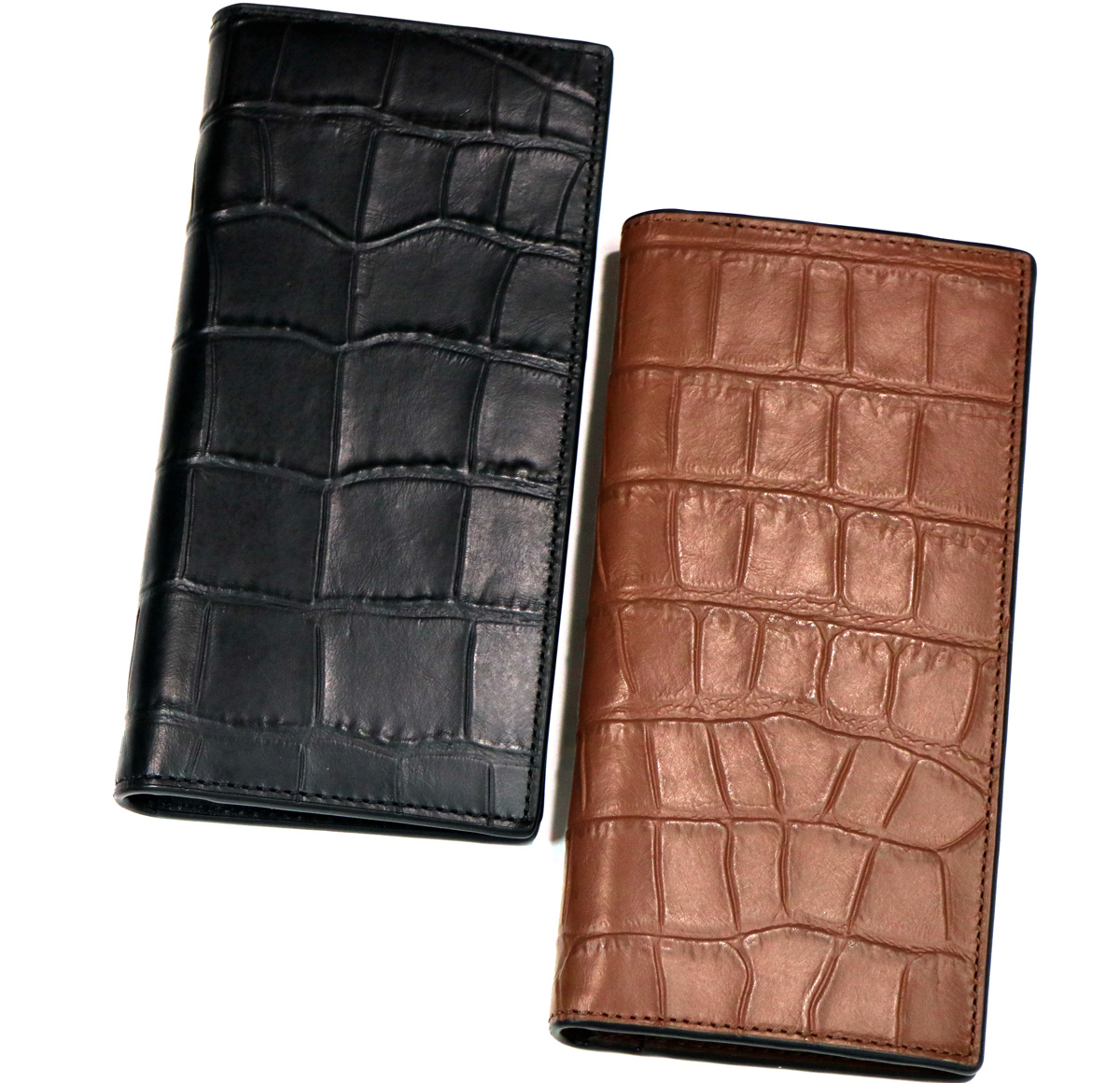 クロコ調 COACH Crocodile-embossed BREAST POCKET WALLET