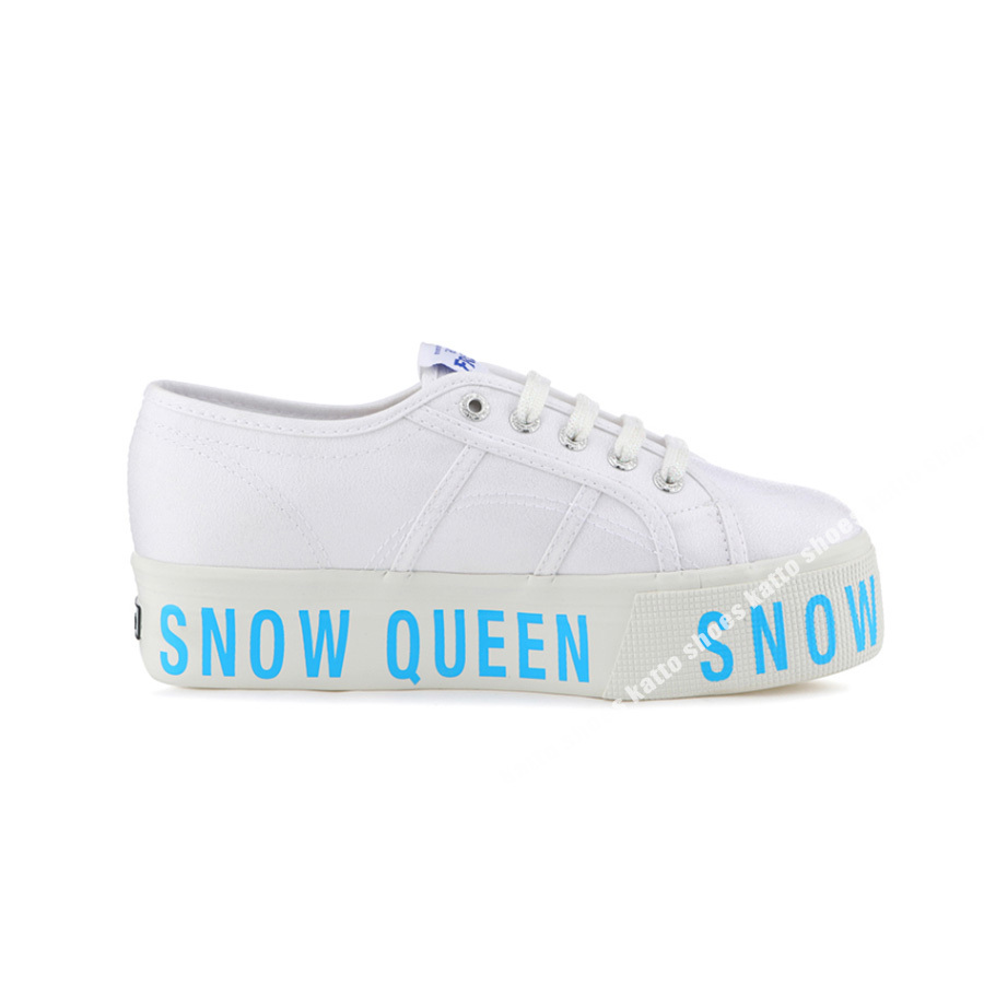 SUPERGA★2790 LAMEW PRINTED FOXING★ロゴ★プラットフォーム Lady Shoes Woman 2790 PLATFORM LETTERING Wedge BLACK