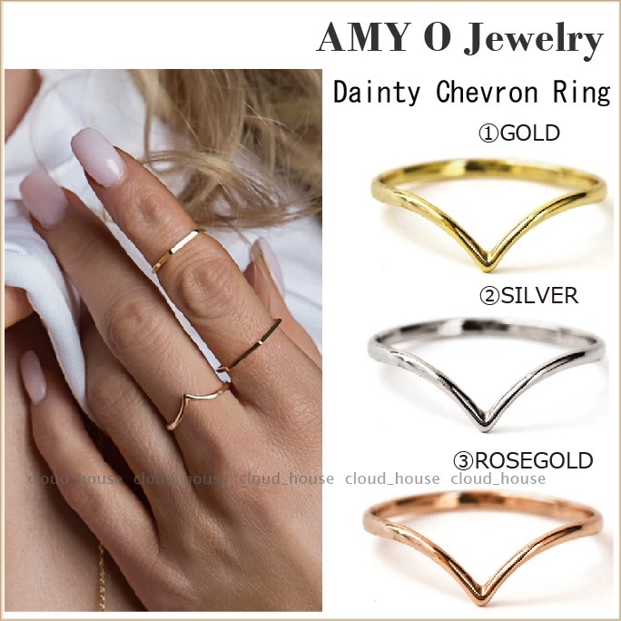 【AMY O】Dainty Chevronリング★送料関税込み！国内発送