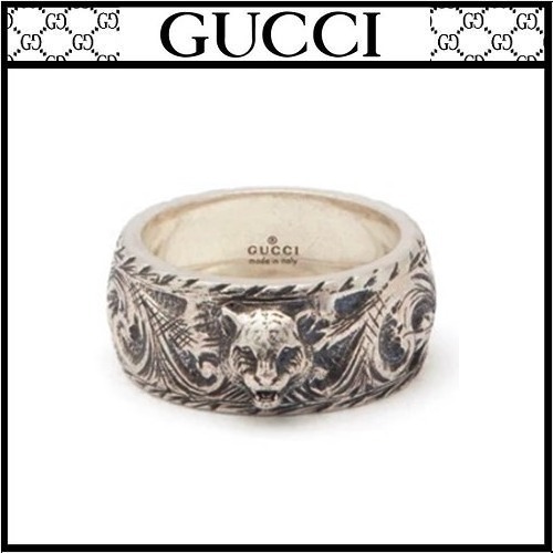 GUCCI グッチ キャット ヘッド GG スターリングシルバー リング