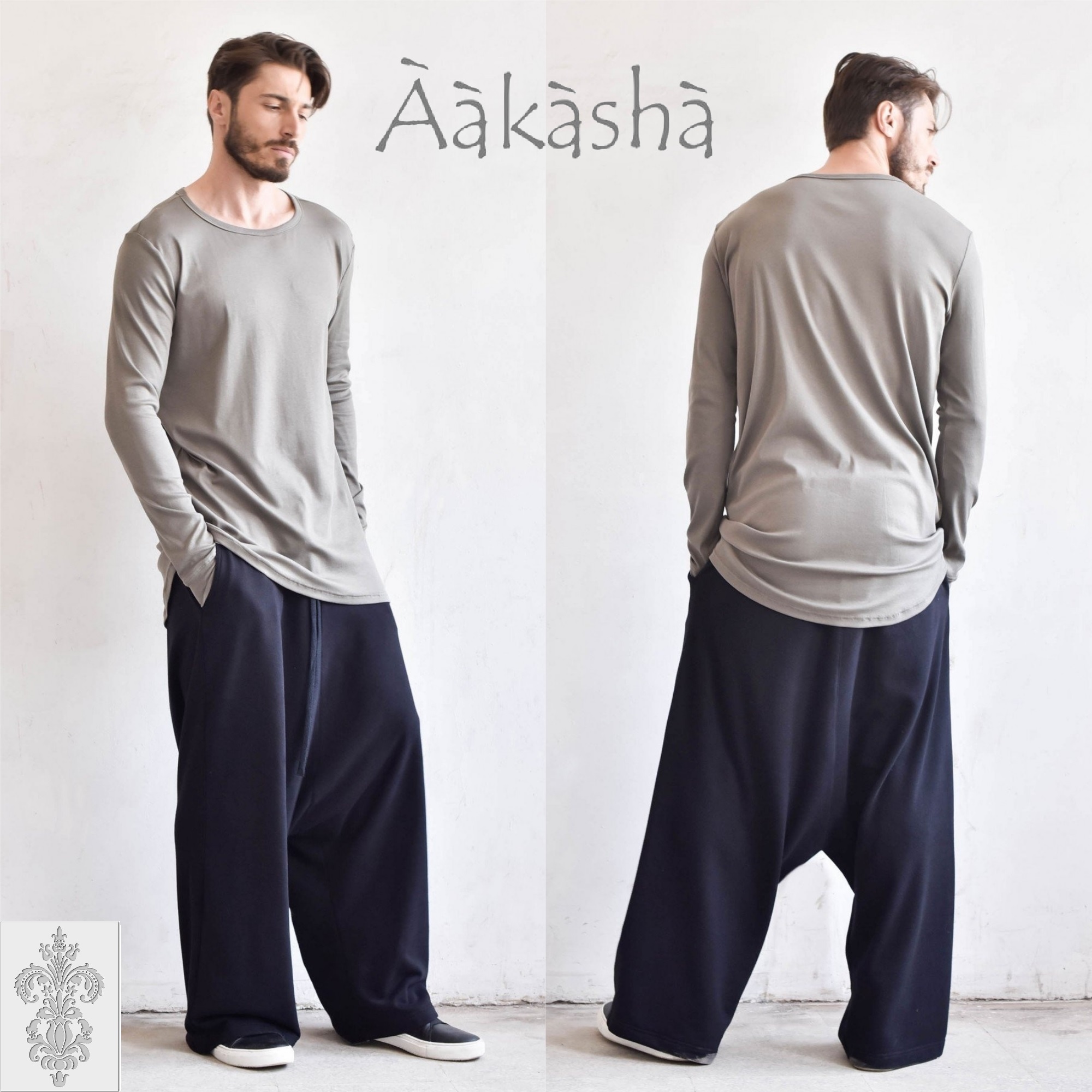 日本未入荷【AakashaMen ディープドロップクロッチパンツ】