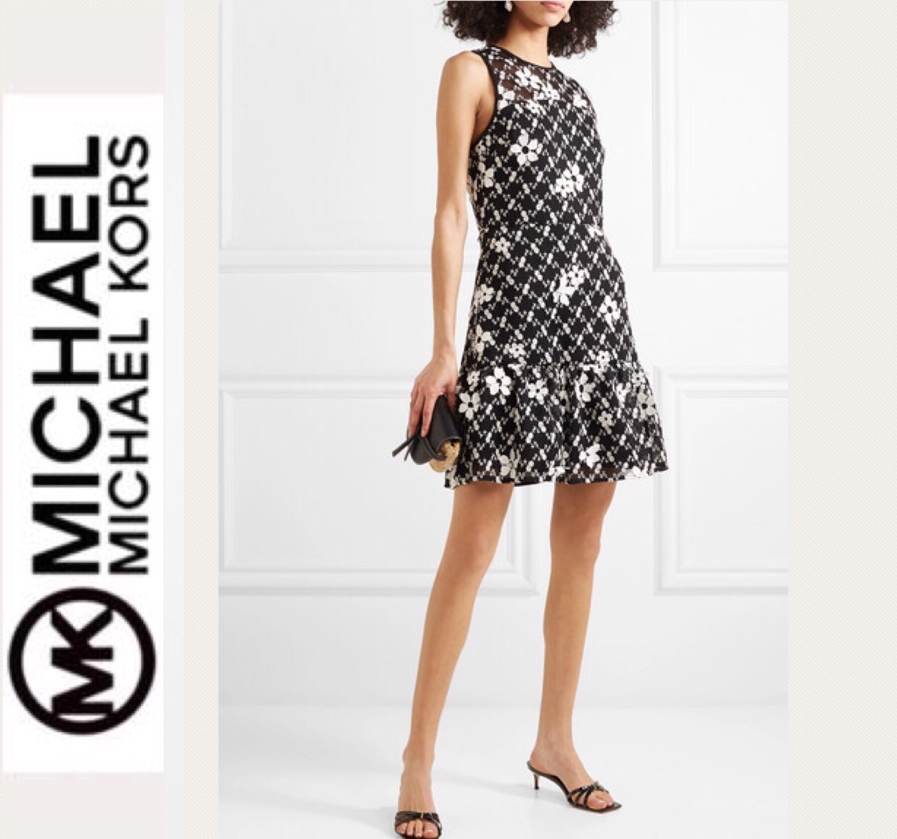 Michael Kors 花柄 刺繍 Embroidered カクテルドレス