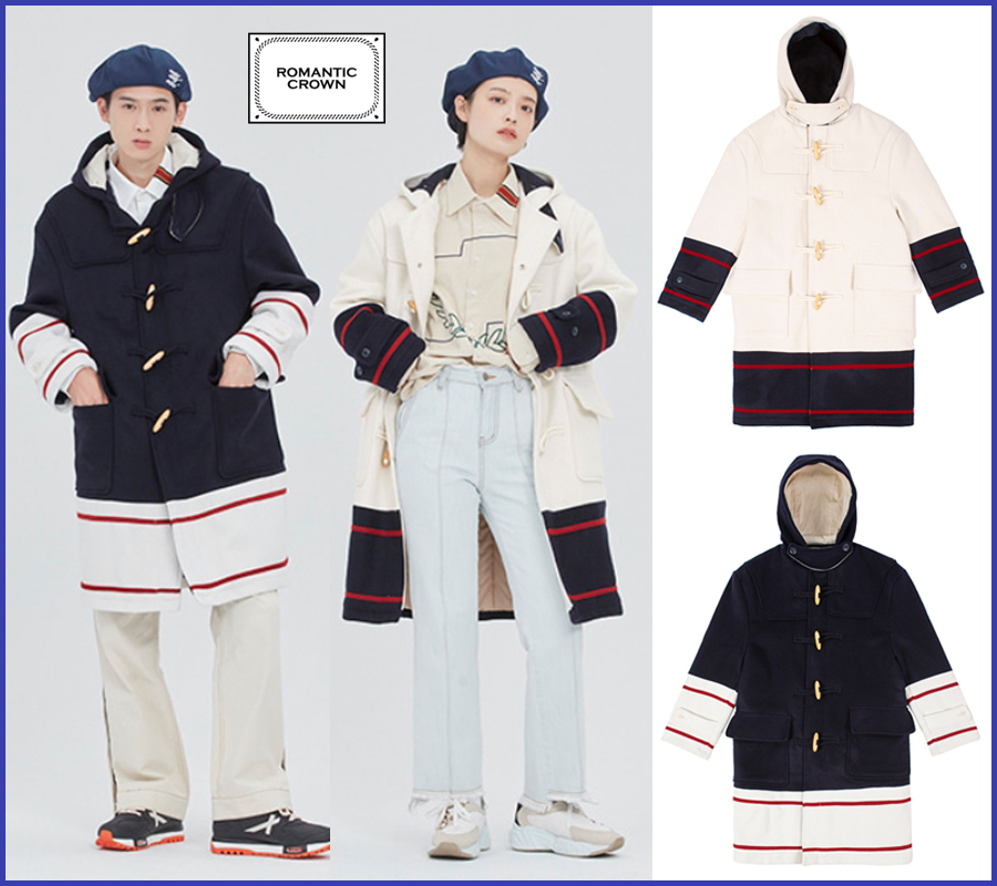 ○ROMANTIC CROWN○ OUT FONT WOOL VARSITY JACKET (2色) unisex