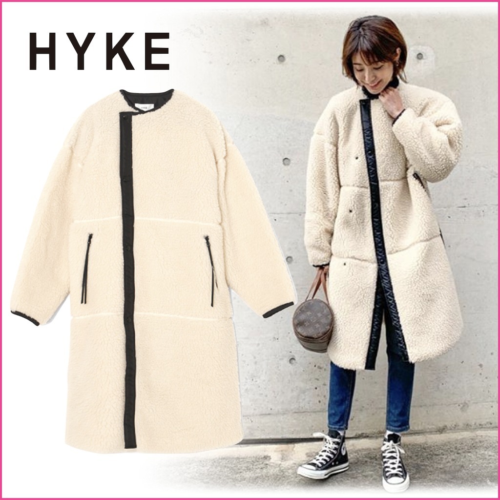 大人気　美品✨HYKE FAUX SHEARLING COAT ボアコート