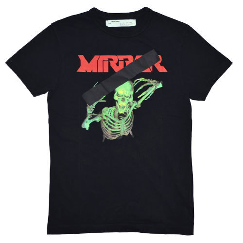 【OFF-WHITE】MIRROR SKULL TEE BLACK