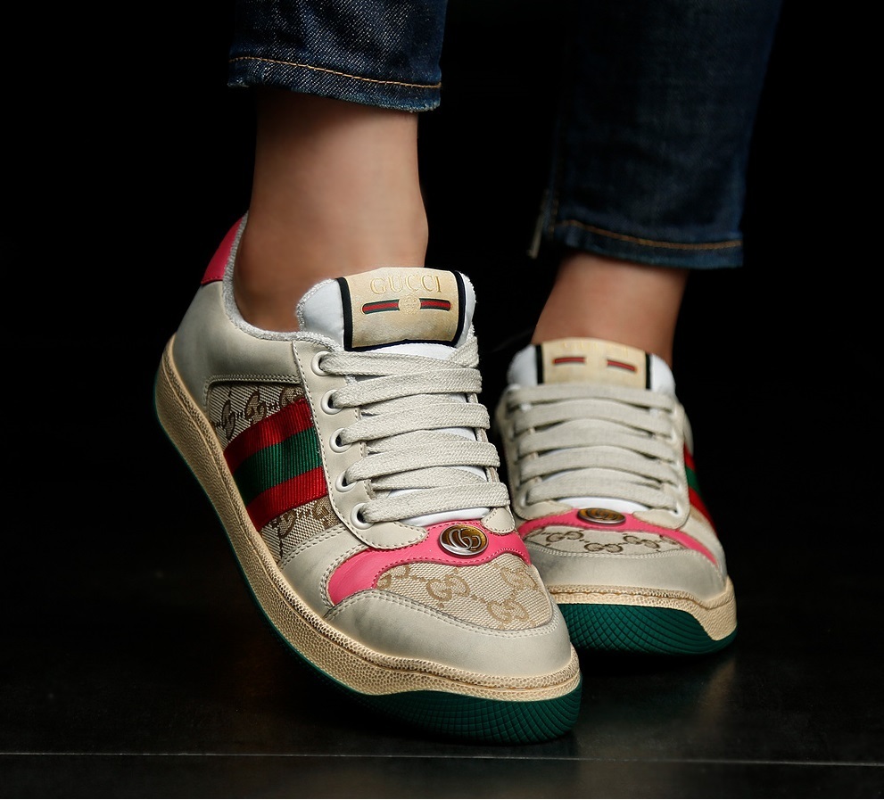 新作☆GUCCI☆〔スクリーナー〕ウィメンズ レザー スニーカー (GUCCI