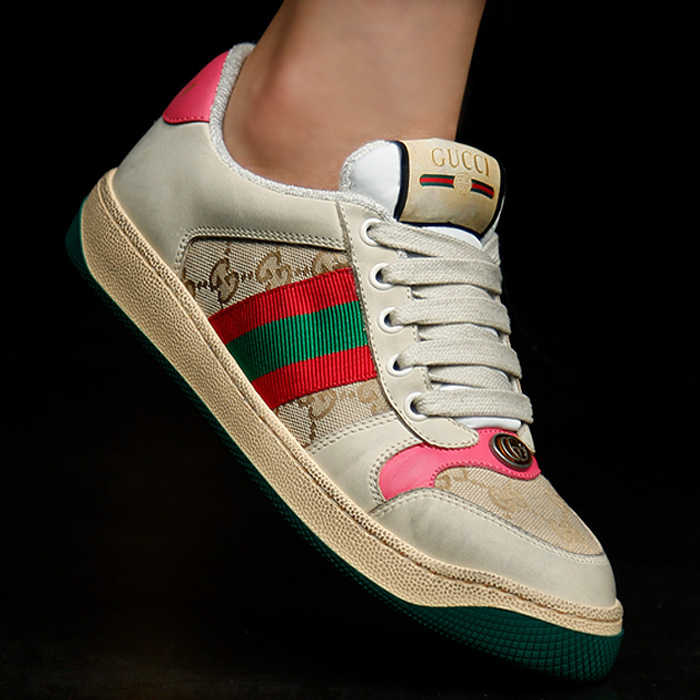 新作☆GUCCI☆〔スクリーナー〕ウィメンズ レザー スニーカー (GUCCI ...