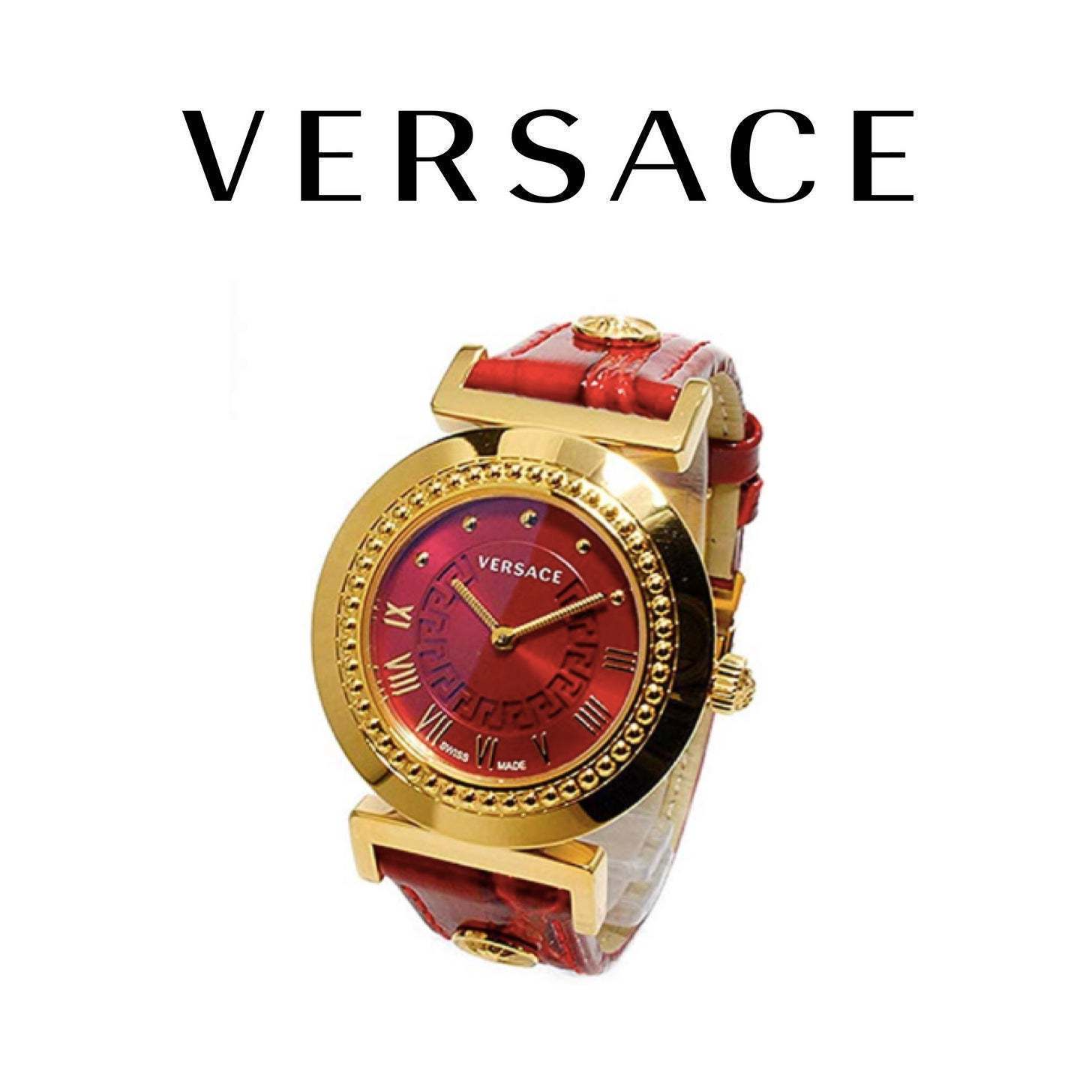 激安超安値 ☆ VERSACE ☆ Vanity レディース腕時計 レッド アナログ