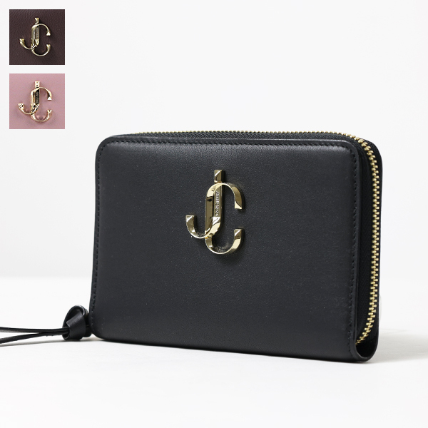 JIMMY CHOO ｼﾞﾐｰﾁｭｳ CHRISTIE ﾚﾃﾞｨｰｽ ﾐﾆ財布 ｺﾝﾊﾟｸﾄ 新ﾛｺﾞ